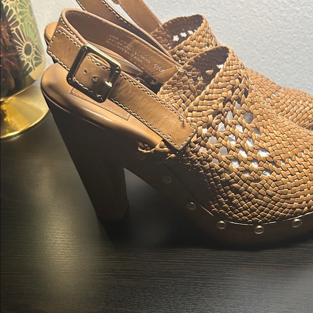 Tory Burch Woven TanWomen's Slingback Shoes(better4thick ft!) send offers pls!! - Picture 3 of 8